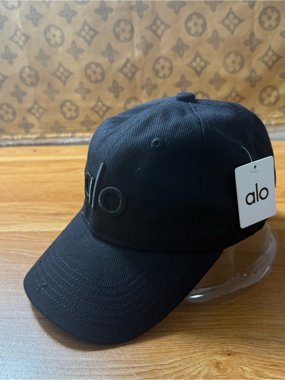 ALO Yoga Black Embroidered Logo Baseball Cap